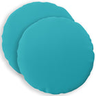 Kussensloop 2 stuks rond turquoise 40 cm polyester