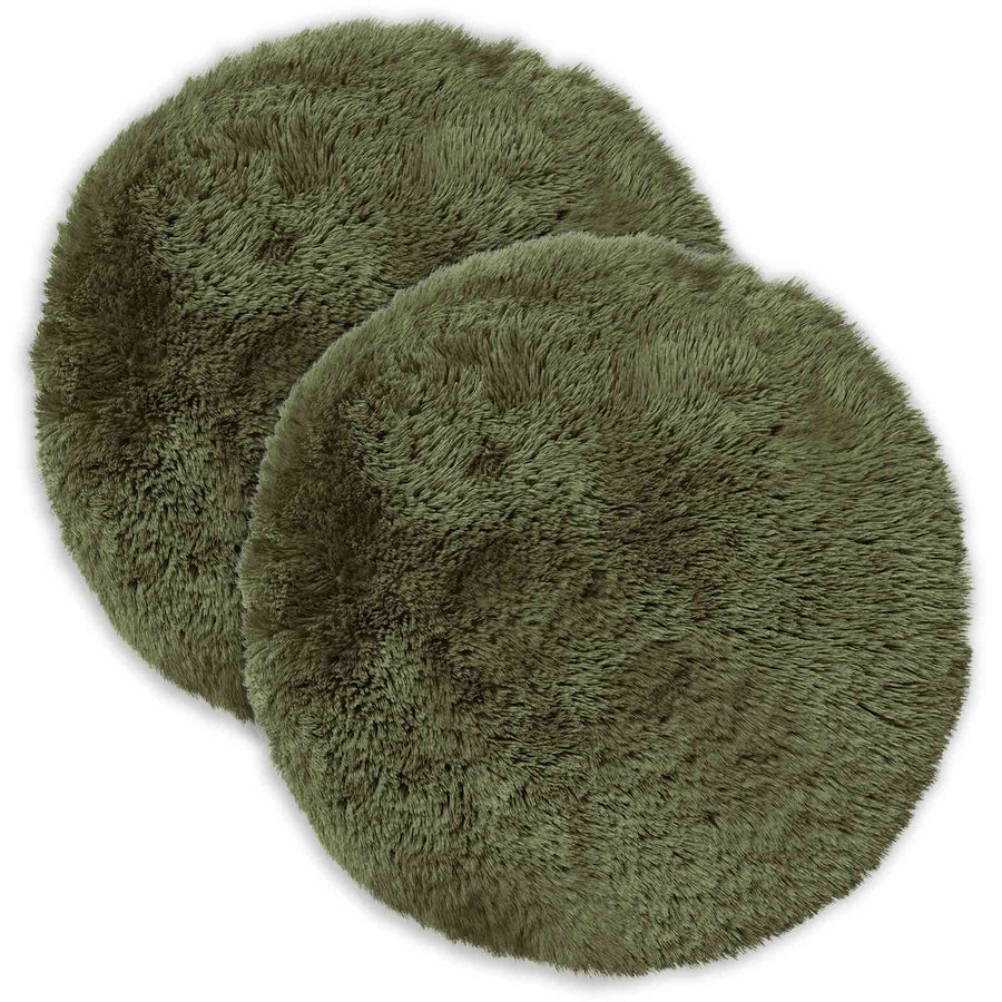 Kussensloop 2 pcs HEERLEN Groen Ø 40 cm PV Fleece