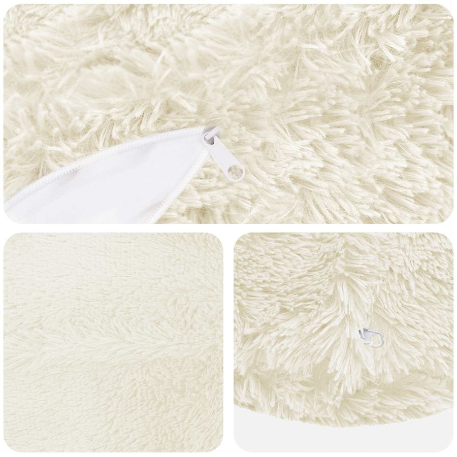 Kussensloop 6 pcs HEERLEN Wit Ø 40 cm PV Fleece