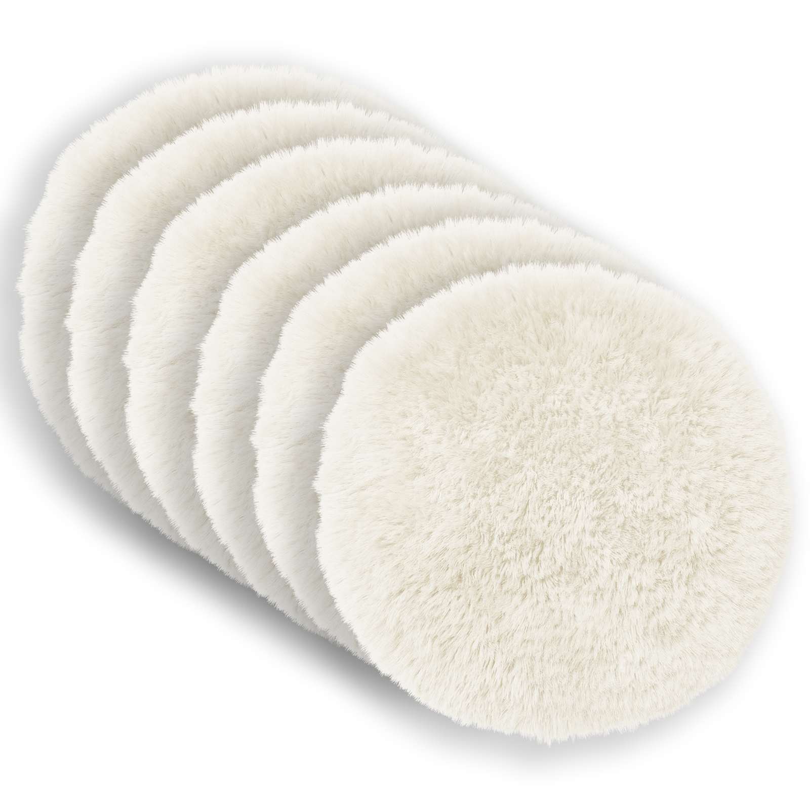 Kussensloop 6 pcs HEERLEN Wit Ø 40 cm PV Fleece