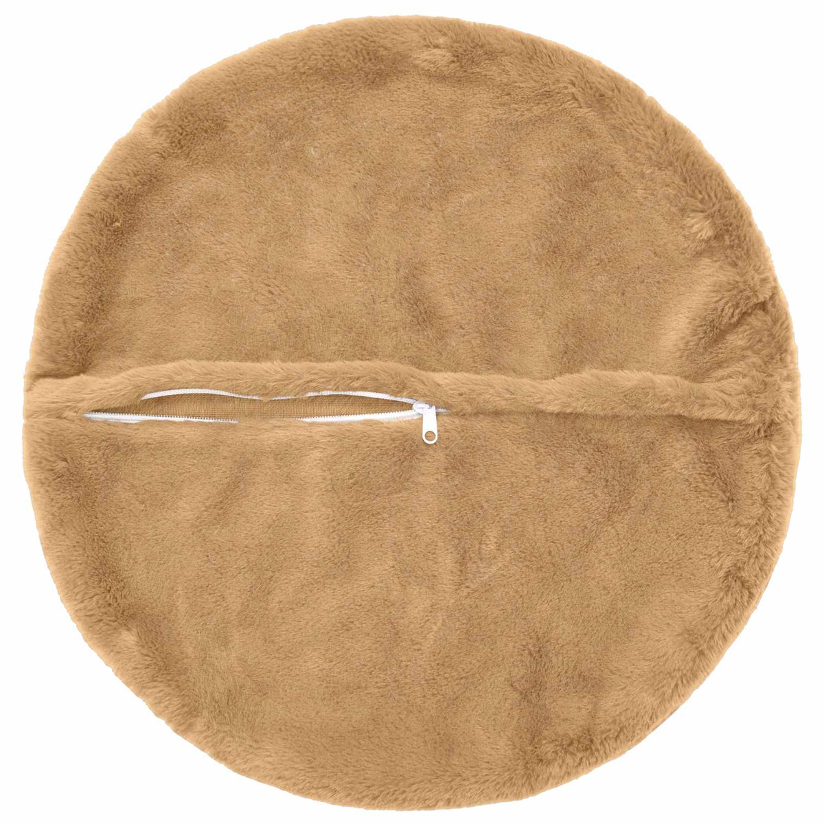 Kussensloop 2 st HEERLEN Taupe Ø 40 cm Nep Konijnenbont
