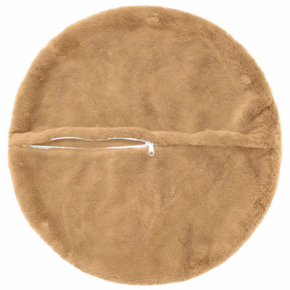 Kussensloop 2 st HEERLEN Taupe Ø 40 cm Nep Konijnenbont