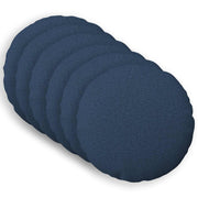 Kussensloop 6 st rond blauw 50 cm polyester