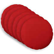 Kussensloop rond 6 stuks 50 cm rood polyester