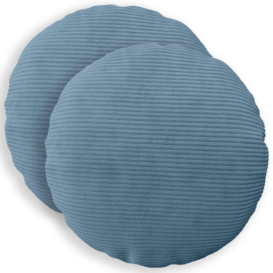 Kussensloop 2 pcs HEERLEN Blauw Ø 50 cm corduroy