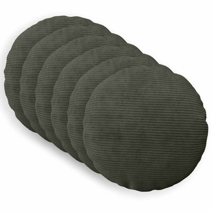 Kussensloop 6 pcs HEERLEN Antracietkleurig Ø 50 cm corduroy