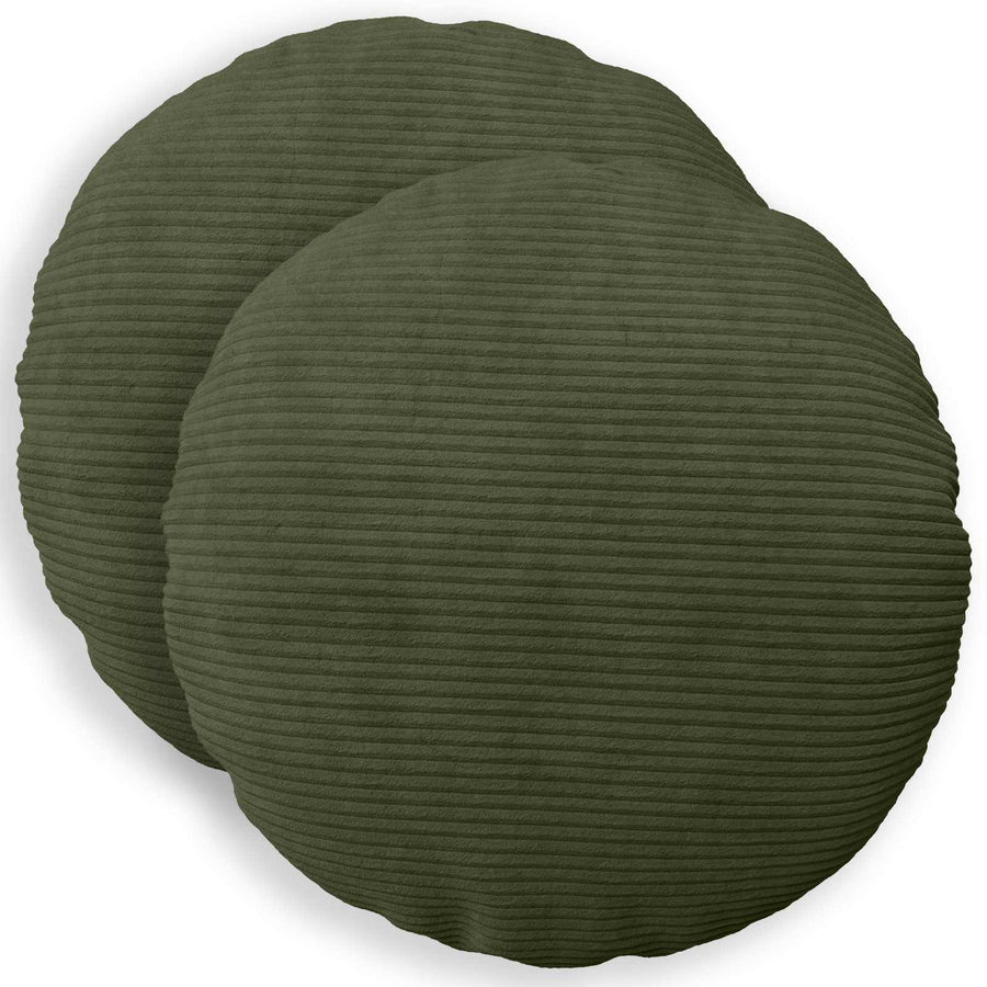 Kussensloop 2 pcs HEERLEN Groen Ø 50 cm corduroy
