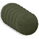 Kussenslopen 6 stuks groen Ø 50 cm corduroy