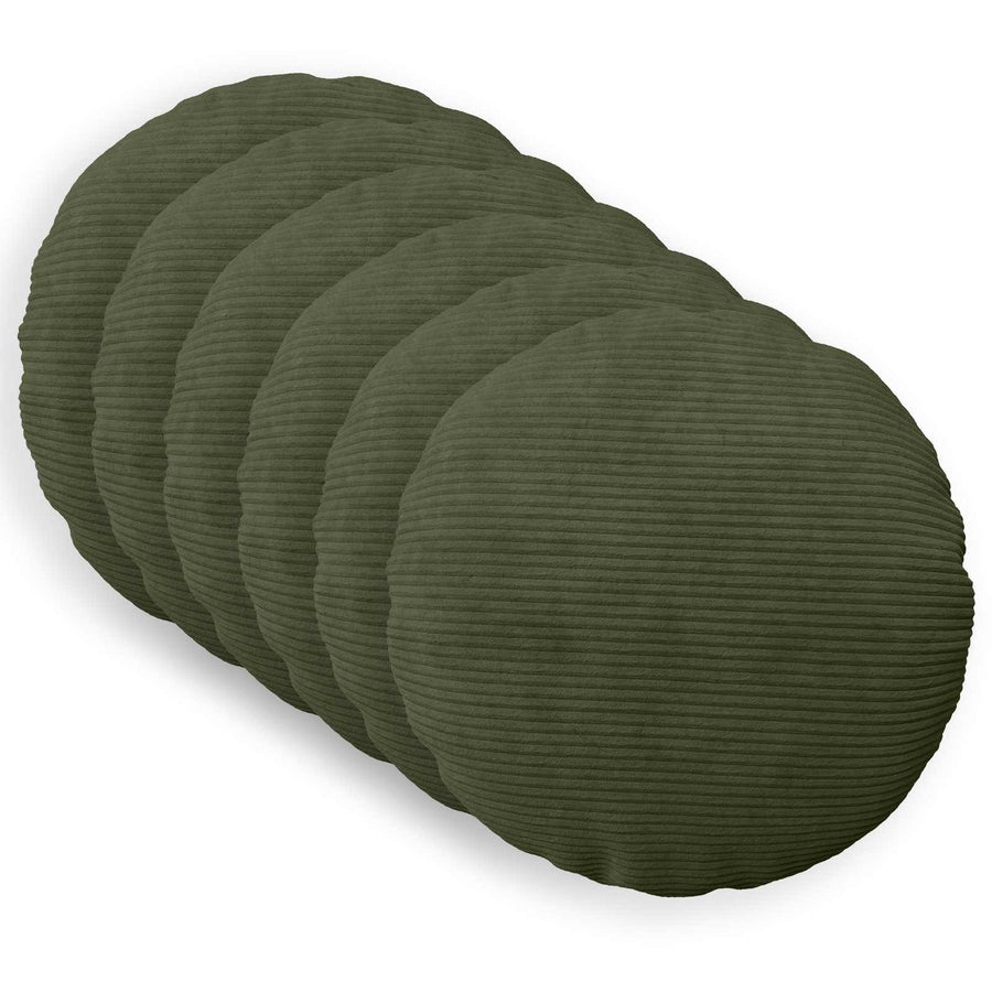 Kussensloop 6 pcs HEERLEN Groen Ø 50 cm corduroy