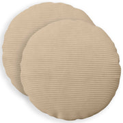 Kussensloop 2 stuks rond 50 cm taupe corduroy