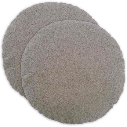 Kussensloop 2 pcs HEERLEN Lichtgrijs Ø 50 cm Bouclé