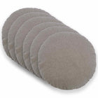 Kussensloop rond 50 cm lichtgrijs bouclé set 6 stuks