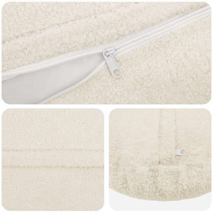 Kussensloop 2 pcs HEERLEN Crèmekleurig Ø 50 cm Bouclé