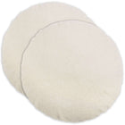 Kussensloop rond 50 cm bouclé crèmekleurig (2 stuks)
