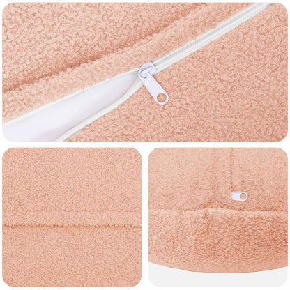 Kussensloop 6 pcs HEERLEN Roze Ø 50 cm Bouclé