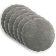Kussensloop 6 st donkergrijs Ø 50 cm chenille