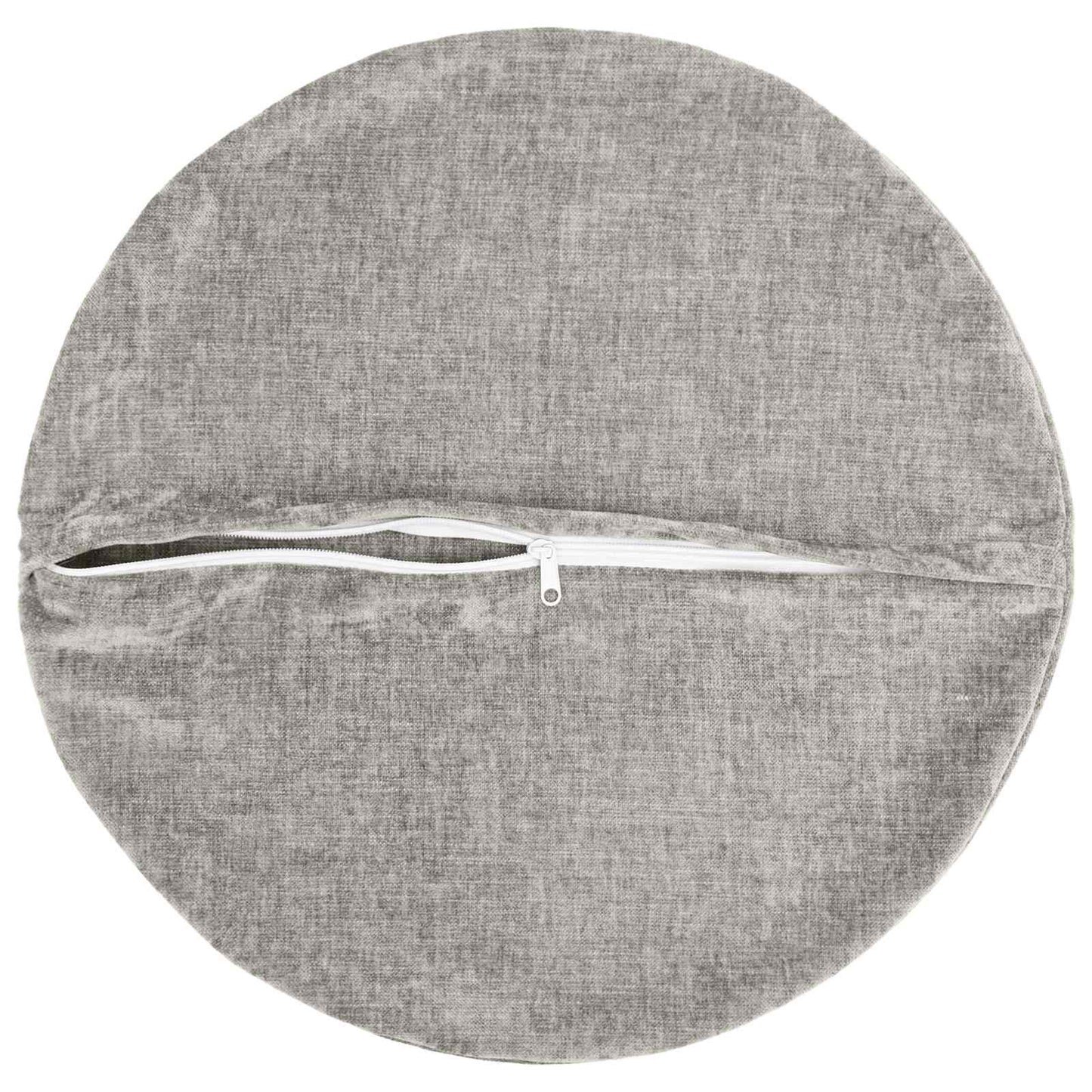 Kussensloop 6 st HEERLEN Lichtgrijs Ø 50 cm Chenille Stof
