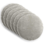 Kussensloop set 6 stuks lichtgrijs Ø 50 cm chenille