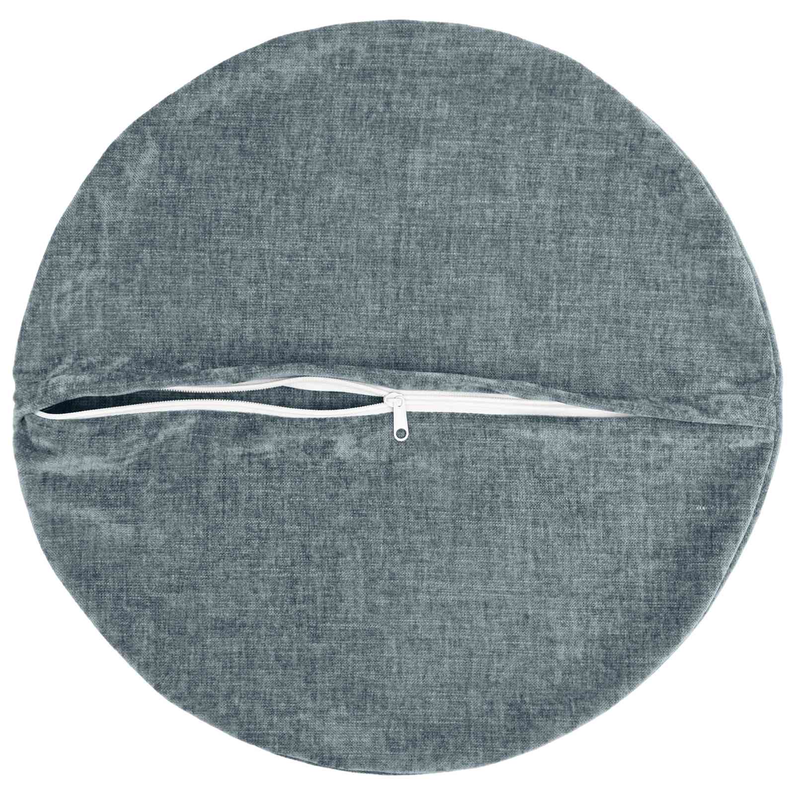 Kussensloop 2 st HEERLEN Lichtblauw Ø 50 cm Chenille Stof