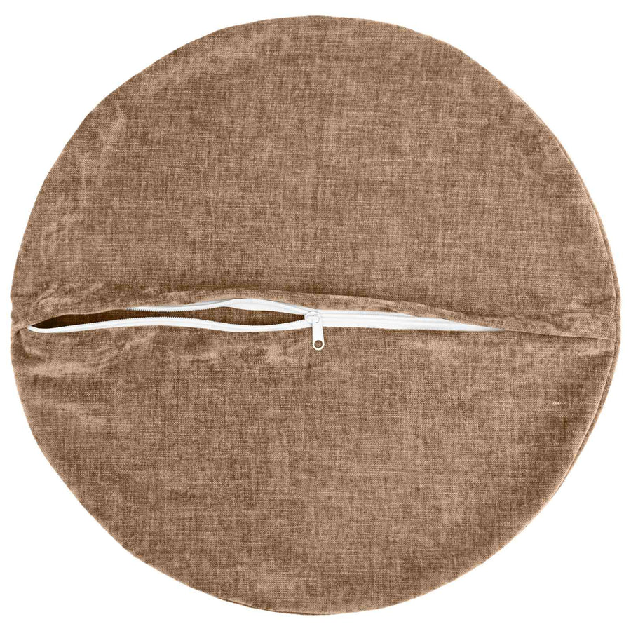 Kussensloop 2 st HEERLEN Bruin Ø 50 cm Chenille Stof