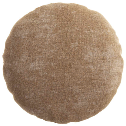Kussensloop 2 st HEERLEN Bruin Ø 50 cm Chenille Stof