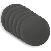 Kussensloop 6 stuks rond Ø 50 cm antraciet polyester