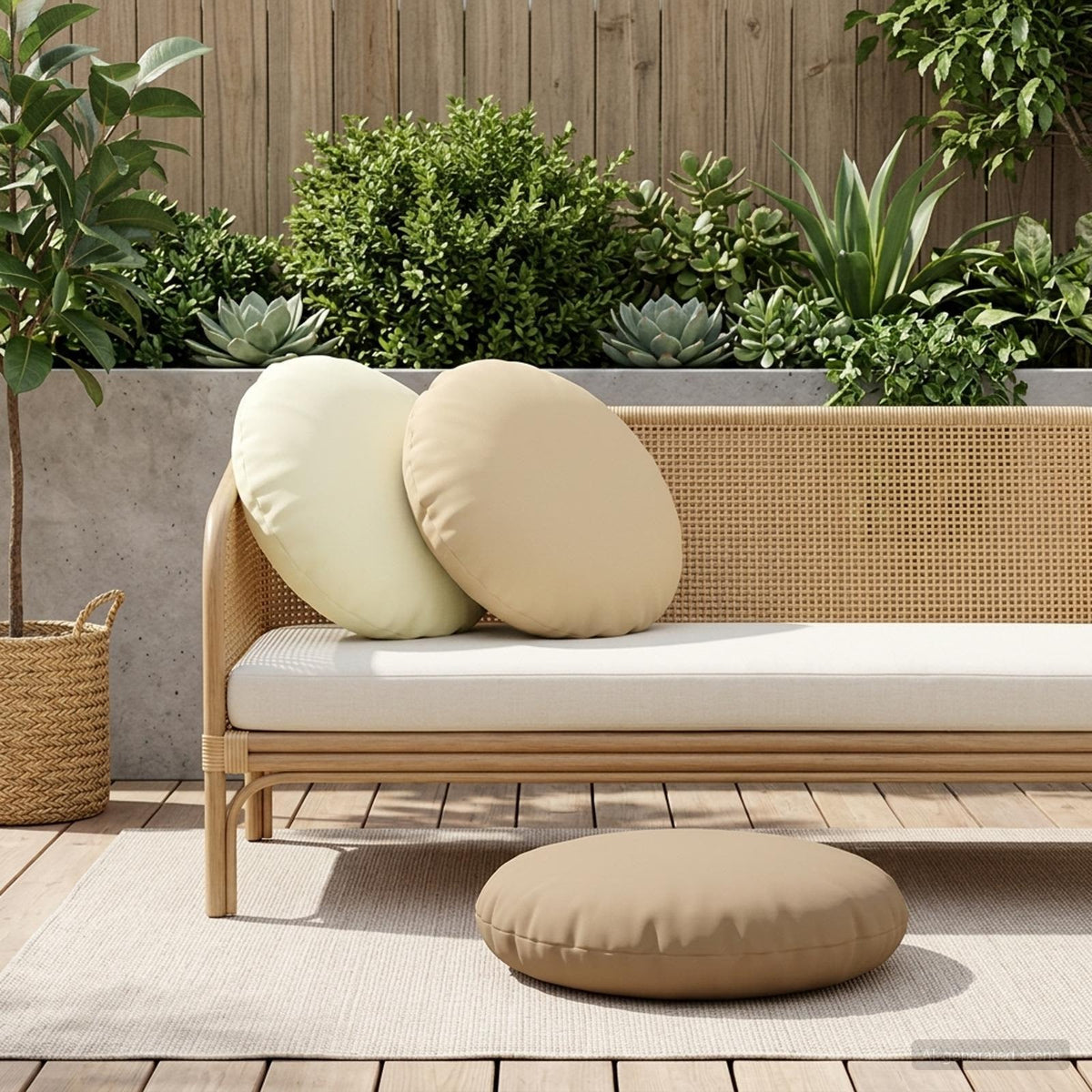 Kussensloop 2 pcs HEERLEN Beige Ø 50 cm Polyester
