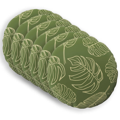 Kussensloop 6 pcs HEERLEN Bladontwerp Ø 50 cm Polyester