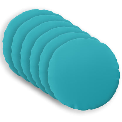 Kussensloop 6 pcs HEERLEN Turquoise Ø 50 cm Polyester