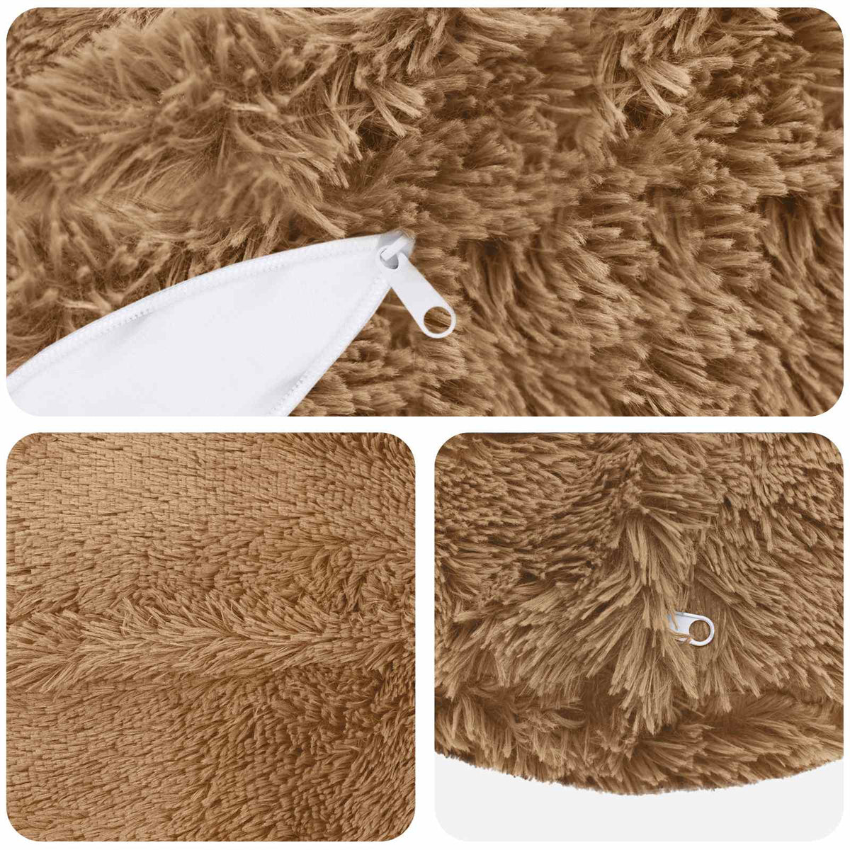 Kussensloop 6 pcs HEERLEN Taupe Ø 50 cm PV Fleece