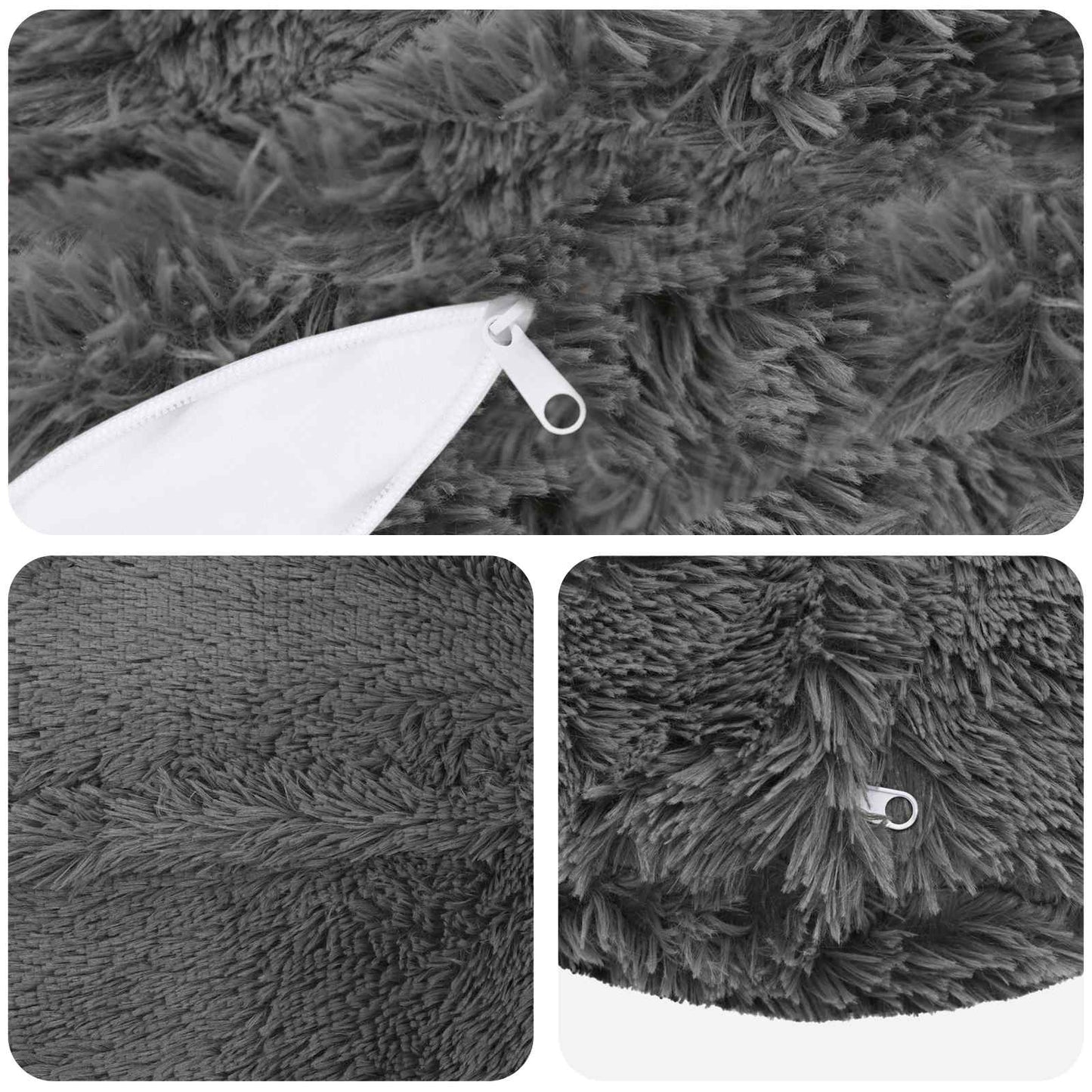 Kussensloop 6 pcs HEERLEN Lichtgrijs Ø 50 cm PV Fleece
