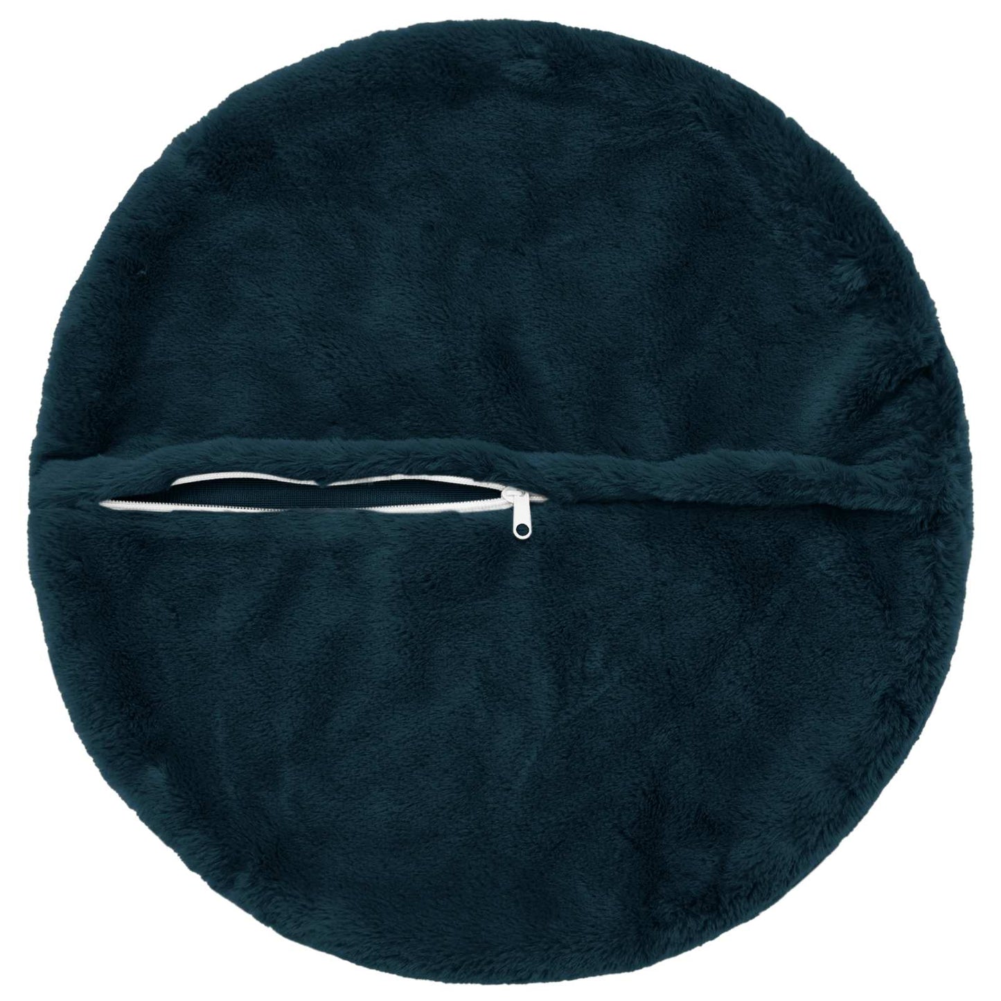 Kussensloop 2 st HEERLEN Marineblauw Ø 50 cm Nep Konijnenbont