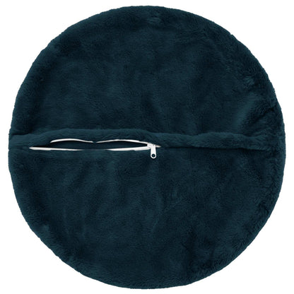 Kussensloop 2 st HEERLEN Marineblauw Ø 50 cm Nep Konijnenbont