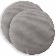 Kussensloop rond 60 cm lichtgrijs corduroy 2 stuks