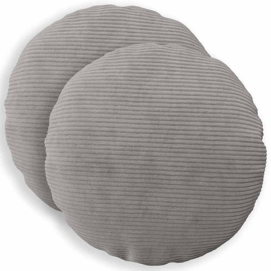 Kussensloop 2 pcs HEERLEN Lichtgrijs Ø 60 cm corduroy