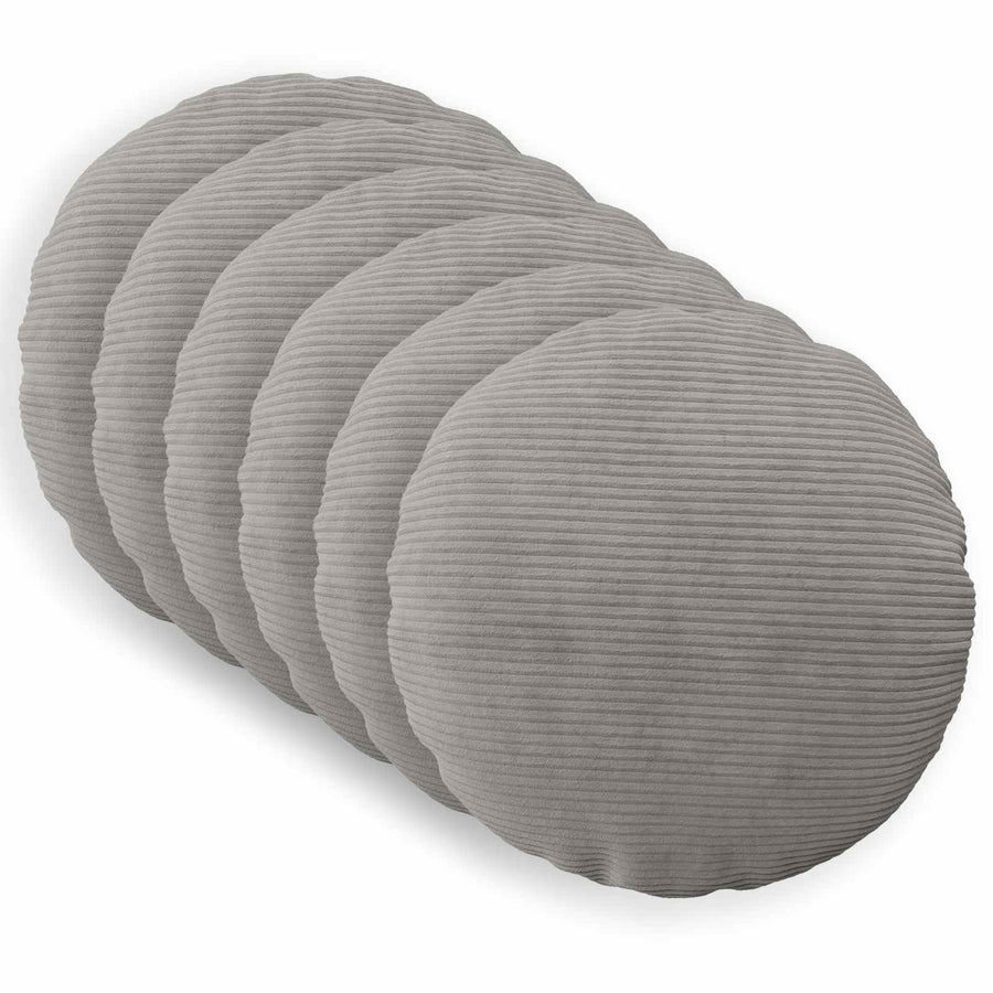 Kussensloop 6 pcs HEERLEN Lichtgrijs Ø 60 cm corduroy