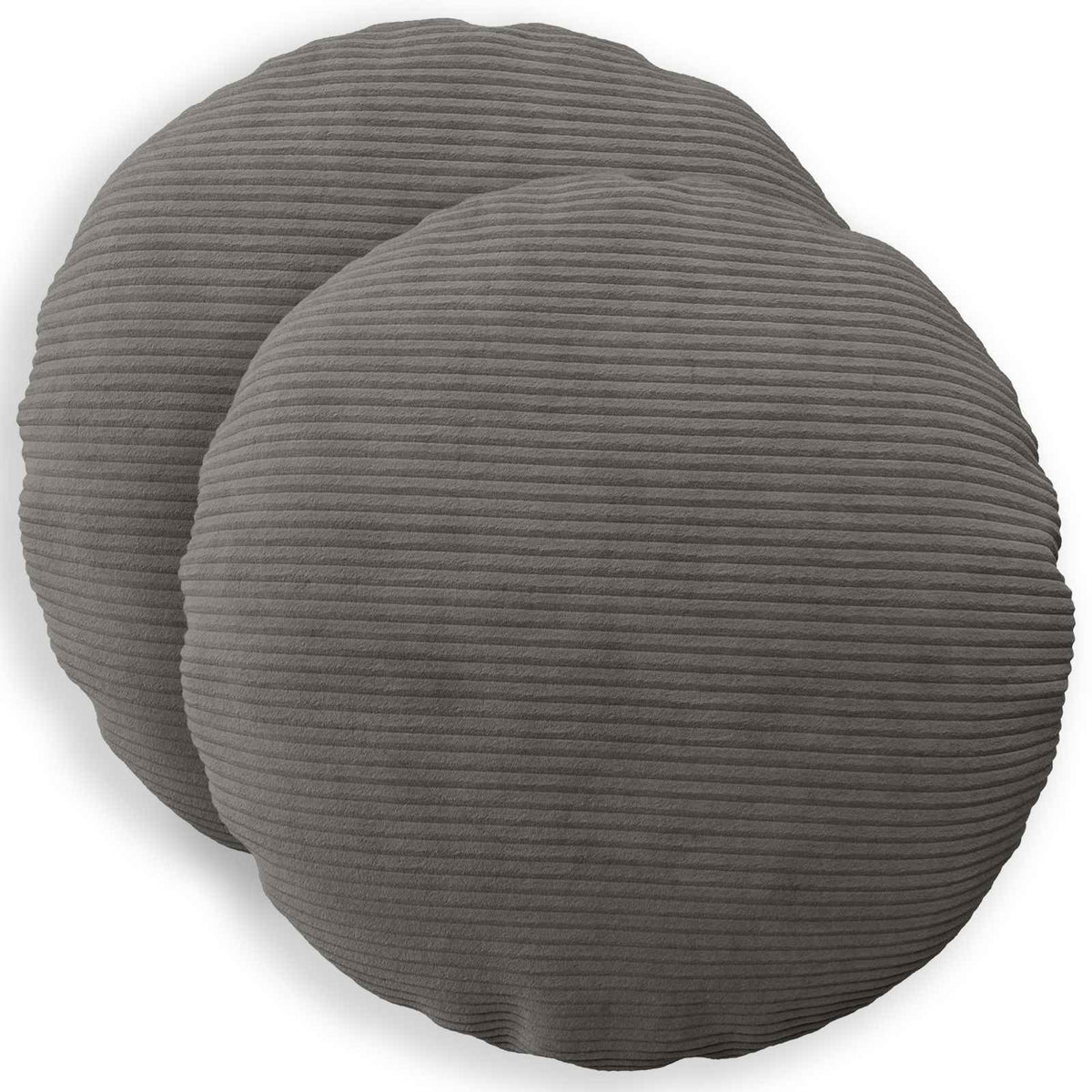 Kussensloop 2 pcs HEERLEN Donkergrijs Ø 60 cm corduroy