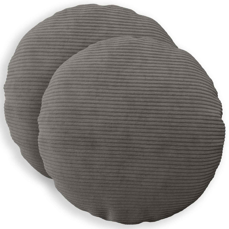 Kussensloop 2 pcs HEERLEN Donkergrijs Ø 60 cm corduroy