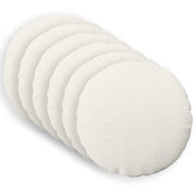 Kussensloop 6 stuks corduroy crèmekleurig Ø 60 cm