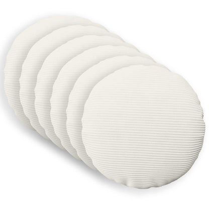 Kussensloop 6 pcs HEERLEN Crèmekleurig Ø 60 cm corduroy