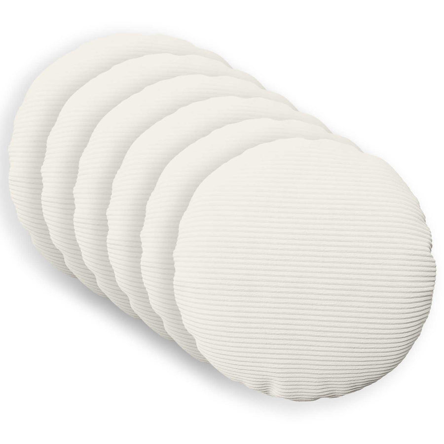 Kussensloop 6 pcs HEERLEN Crèmekleurig Ø 60 cm corduroy