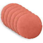 Kussenslopen 6 stuks rood-oranje Ø 60 cm corduroy
