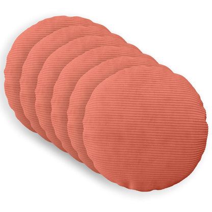 Kussensloop 6 pcs HEERLEN Rood-oranje Ø 60 cm corduroy