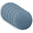 Kussensloop 6 stuks blauw Ø 60 cm corduroy