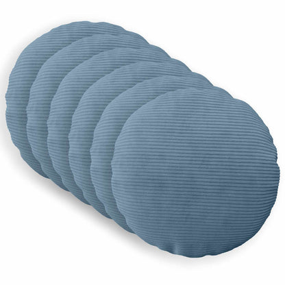 Kussensloop 6 pcs HEERLEN Blauw Ø 60 cm corduroy