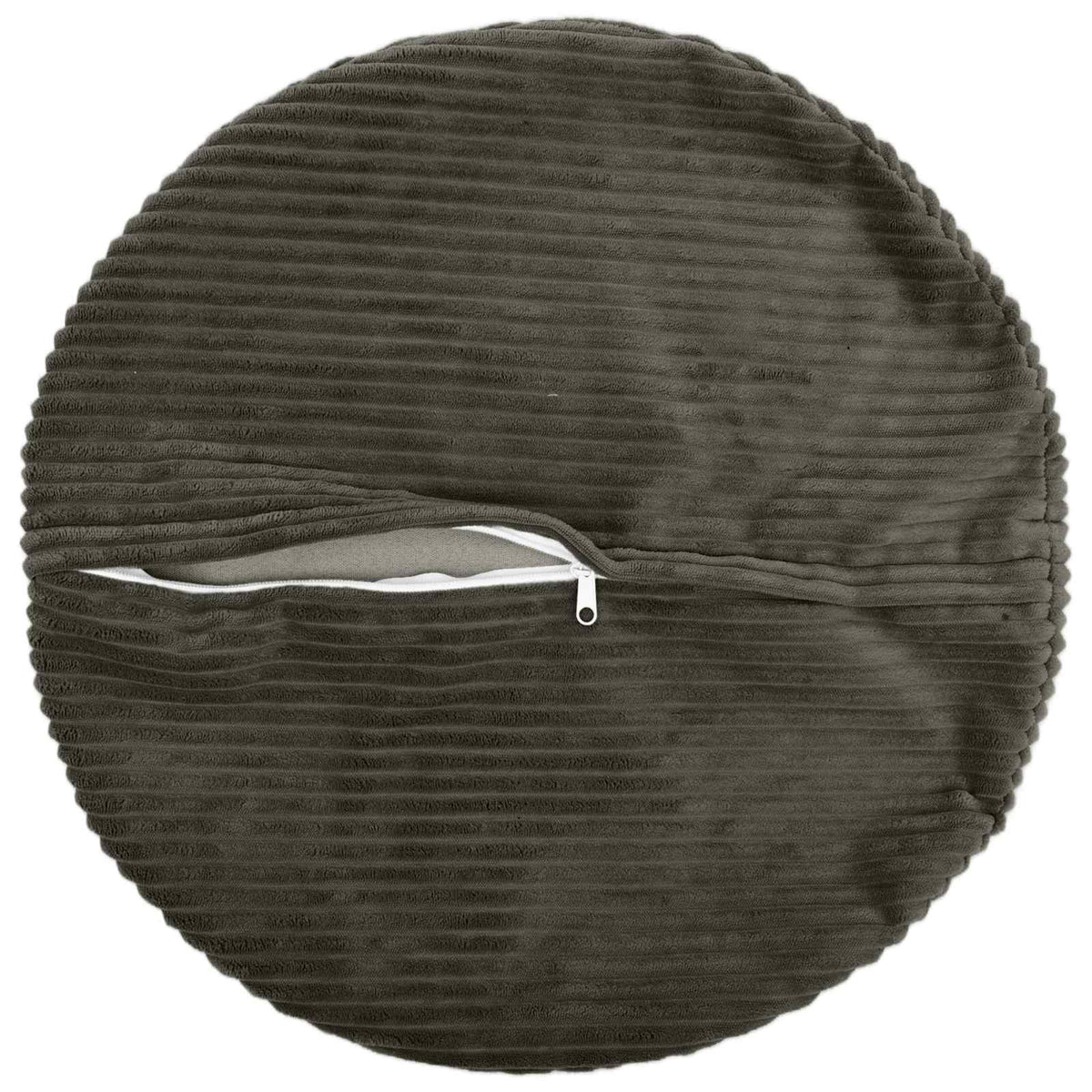 Kussensloop 2 pcs HEERLEN Antracietkleurig Ø 60 cm corduroy