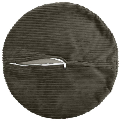 Kussensloop 2 pcs HEERLEN Antracietkleurig Ø 60 cm corduroy
