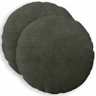 Kussensloop 2 stuks Ø 60 cm antraciet corduroy