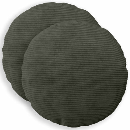 Kussensloop 2 pcs HEERLEN Antracietkleurig Ø 60 cm corduroy