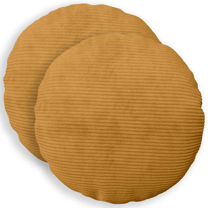 Kussensloop 2 pcs HEERLEN Geel Ø 60 cm corduroy